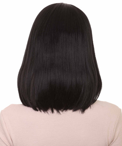 HPO Women's Shoulder Length Bob Wig Collection | Straight Halloween Wig Multiple Color Option | Premium Breathable Capless Cap