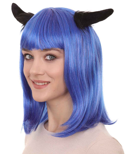 Pico Devil Blue Wig | Monster Character Halloween Wigs | Premium Breathable Capless Cap