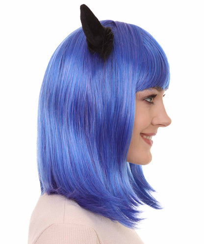 Pico Devil Blue Wig | Monster Character Halloween Wigs | Premium Breathable Capless Cap