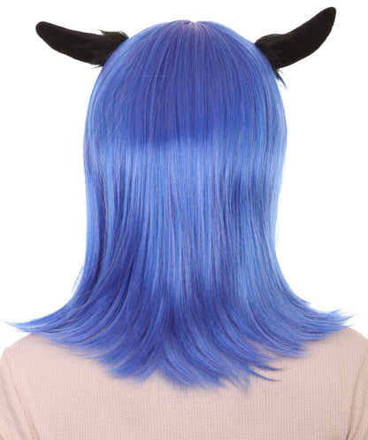 Pico Devil Blue Wig | Monster Character Halloween Wigs | Premium Breathable Capless Cap