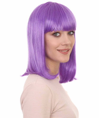 HPO Women's Shoulder Length Bob Wig Collection | Straight Halloween Wig Multiple Color Option | Premium Breathable Capless Cap