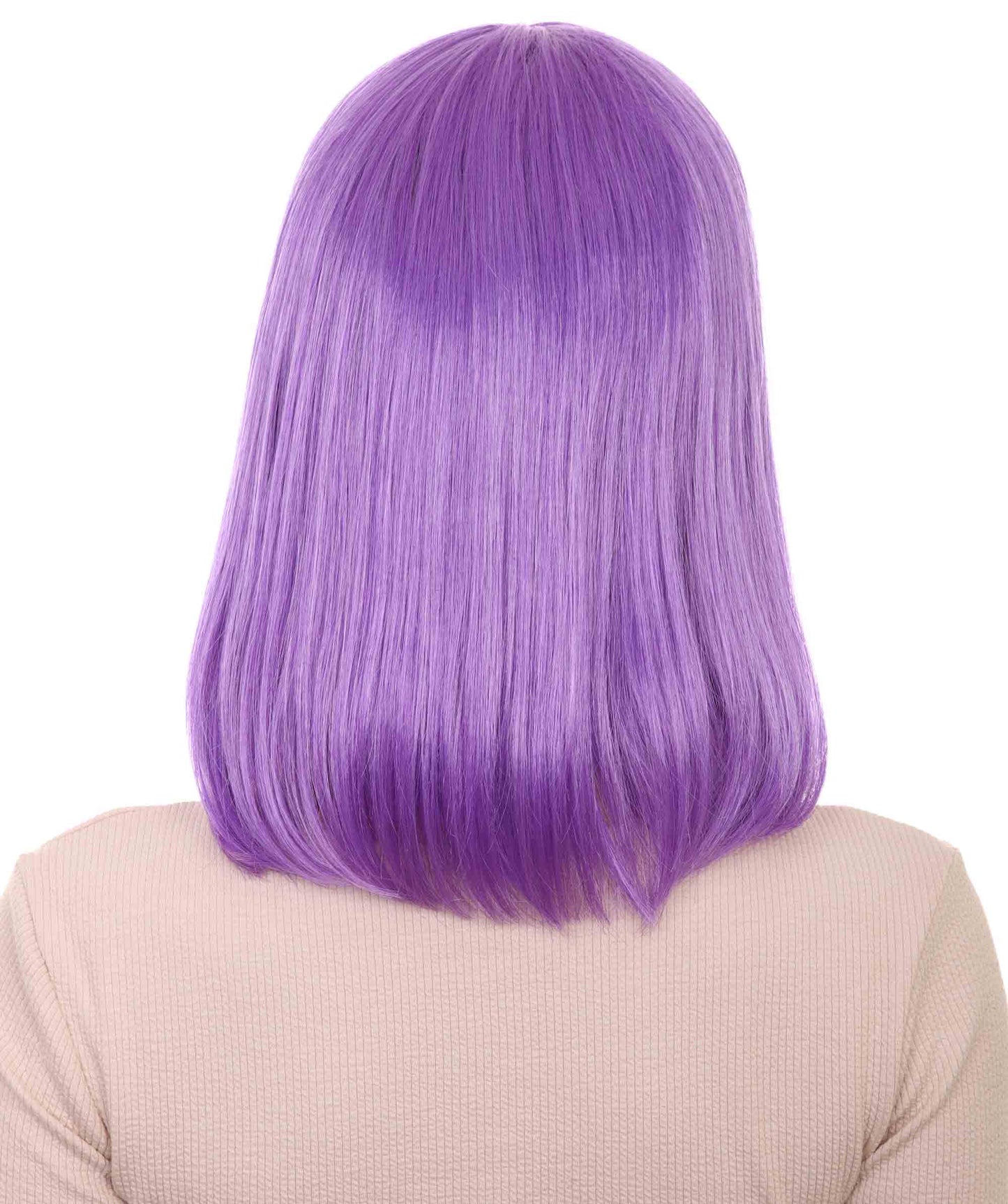 HPO Women's Shoulder Length Bob Wig Collection | Straight Halloween Wig Multiple Color Option | Premium Breathable Capless Cap