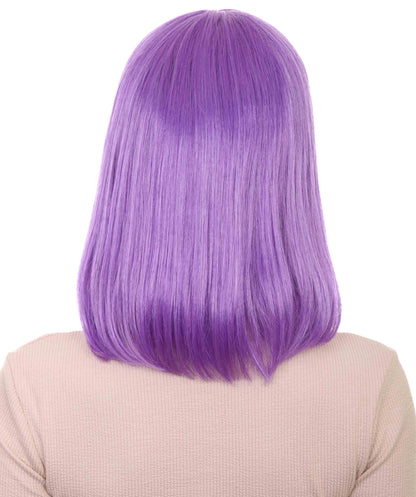 HPO Women's Shoulder Length Bob Wig Collection | Straight Halloween Wig Multiple Color Option | Premium Breathable Capless Cap