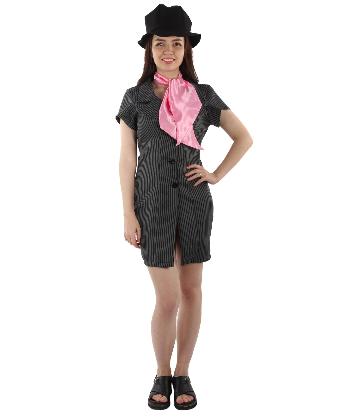 Women GANGSTER'S COSTUME | Grey Fancy Costume