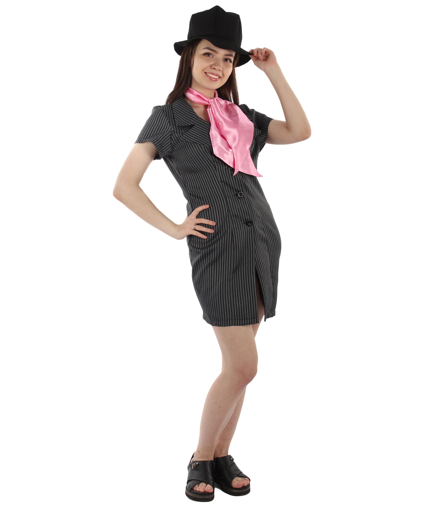 Women GANGSTER'S COSTUME | Grey Fancy Costume