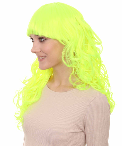 HPO Women's Wig for Fancy Anti-Hero Girl | Long Curly Party Ready Fancy Halloween Wigs | Premium Breathable Capless Cap