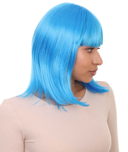 HPO Women's Shoulder Length Bob Wig Collection | Straight Halloween Wig Multiple Color Option | Premium Breathable Capless Cap