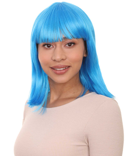 HPO Women's Shoulder Length Bob Wig Collection | Straight Halloween Wig Multiple Color Option | Premium Breathable Capless Cap