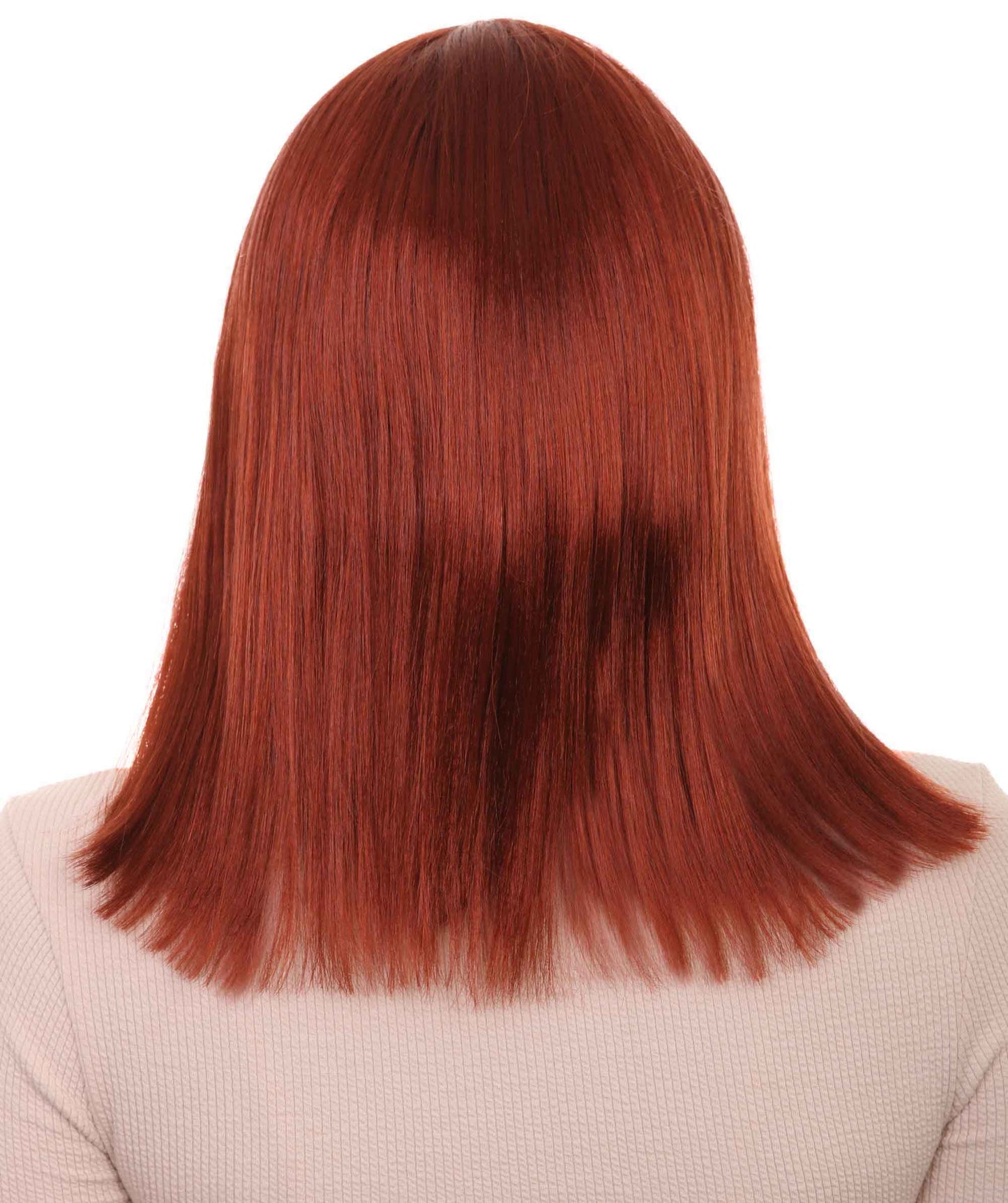 HPO Women's Shoulder Length Bob Wig Collection | Straight Halloween Wig Multiple Color Option | Premium Breathable Capless Cap