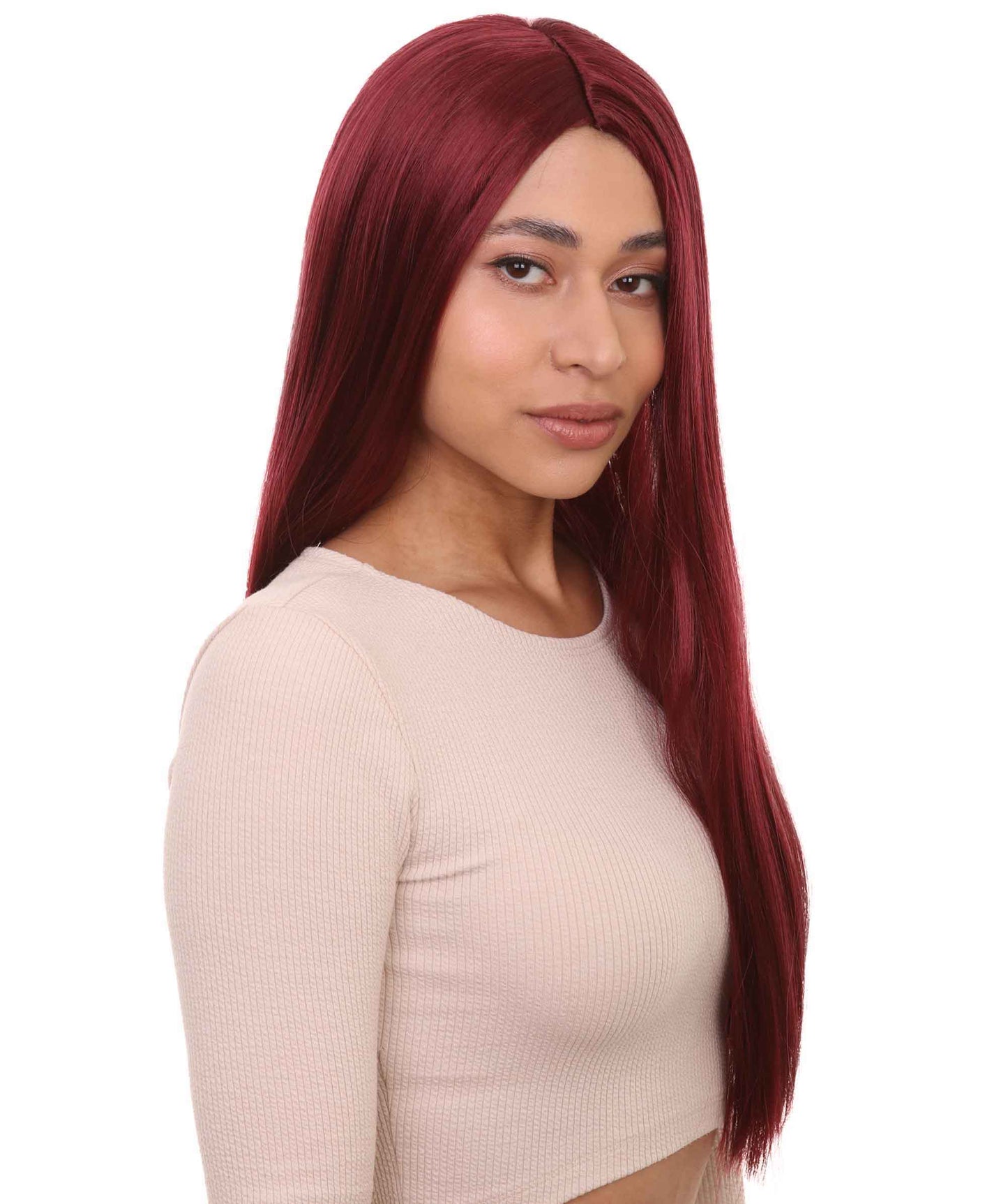 HPO Women's Evil Bride ,Adult Women's Wig Collections, Horror Ghostly Halloween Wig, Premium Breathable Capless Cap