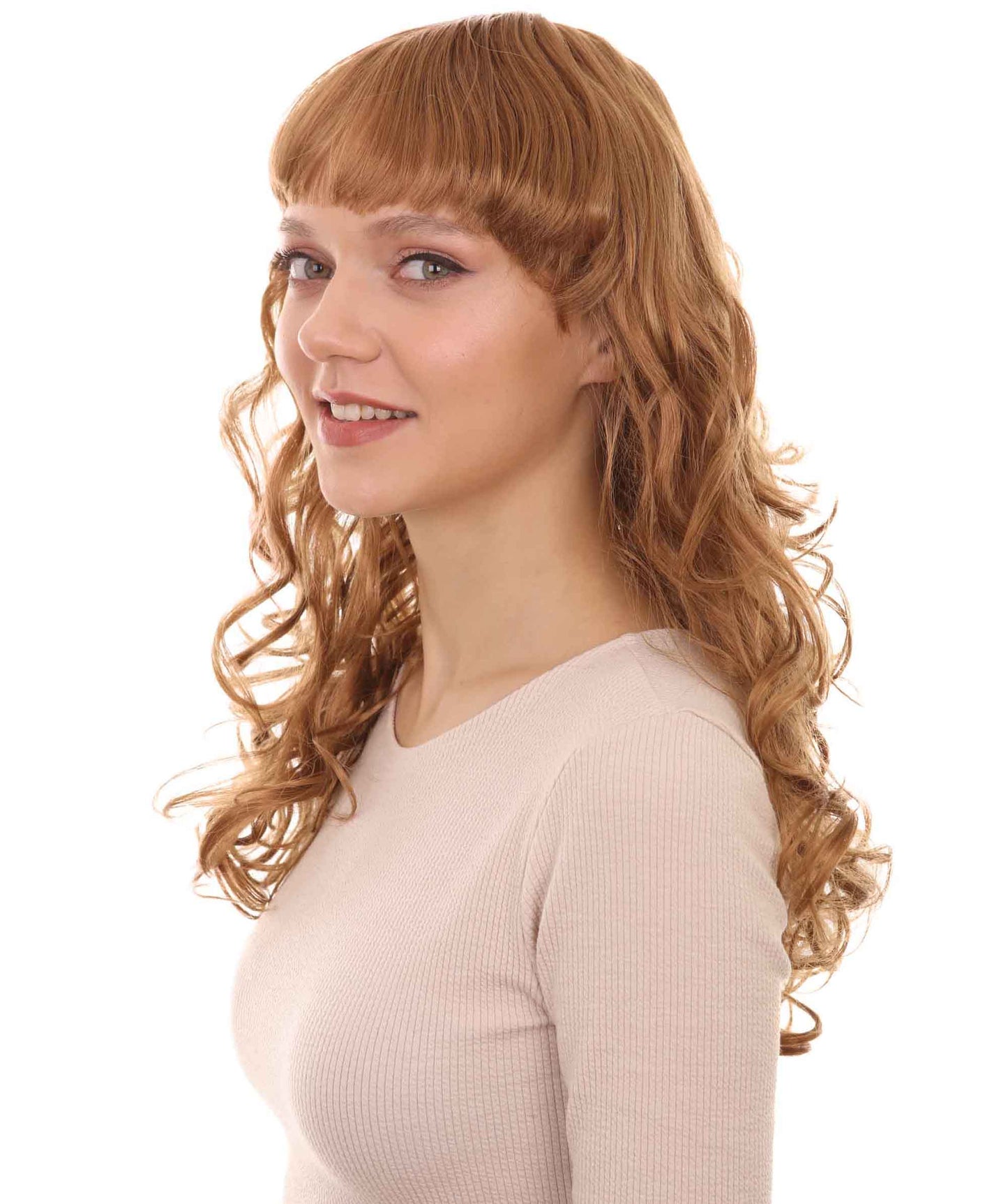 HPO Women's Wig for Fancy Anti-Hero Girl | Long Curly Party Ready Fancy Halloween Wigs | Premium Breathable Capless Cap