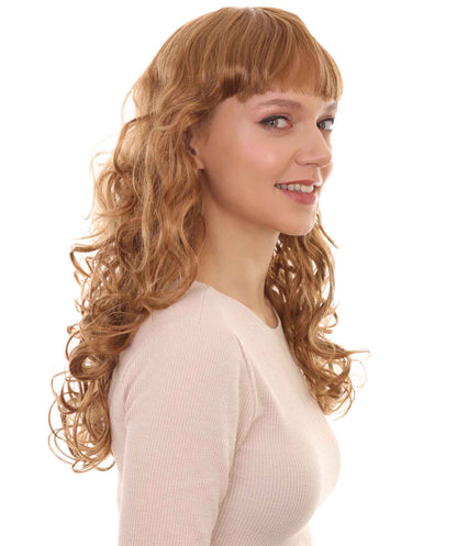 HPO Women's Wig for Fancy Anti-Hero Girl | Long Curly Party Ready Fancy Halloween Wigs | Premium Breathable Capless Cap