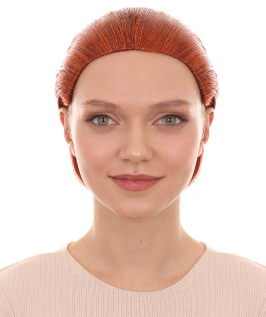 Comic Character Womens Wig | Neon Orange Halloween Party Wig | Premium Breathable Capless Cap