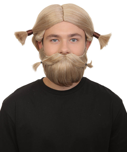 Lord Blonde Pigtail Wig