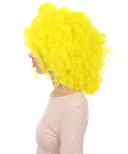 HPO Women's Jumbo Afro Small Bow Wigs Collections | Super Size Halloween Wigs | Premium Breathable Capless Cap