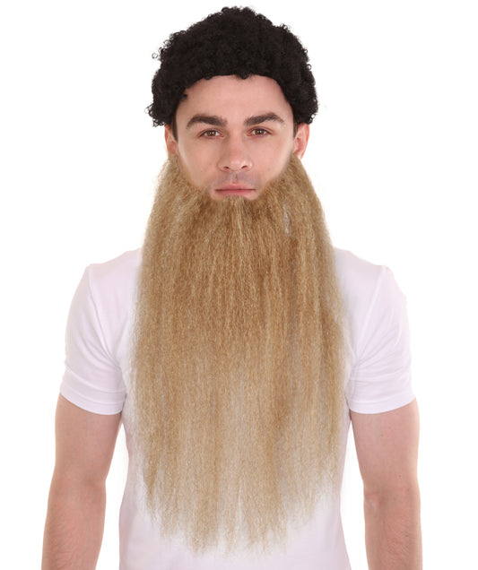 Men's Chin Curtain Style Long Beard Set | Brown Fancy