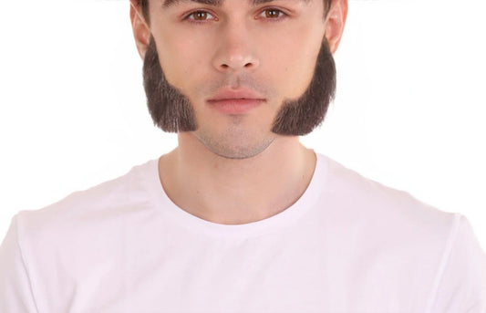 HPO  Men's Fake Facial Hair Mutton Chops Side Burns Set | Multiple Colors