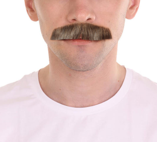 HPO Men's TV/Movie Fake Human Hair Mustache | Multi Color Options
