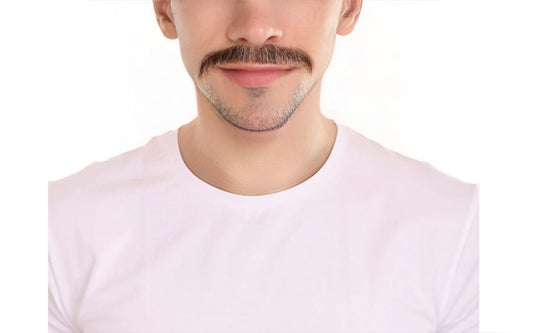 Men's Human Hair Mustache | Facial Hairstyles Multiple Colors Option | HPO
