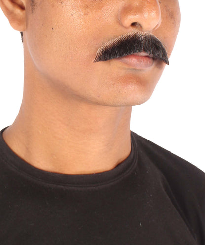 Men's Human Hair Moustache | Facial Hair Multiple Colours Option | HPO