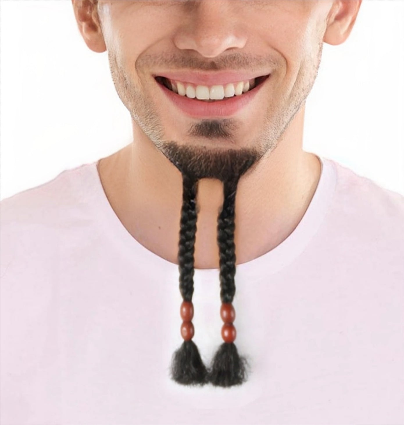 HPO Men's Long Facial Hair Beaded Goatee Fancy Facial Hair