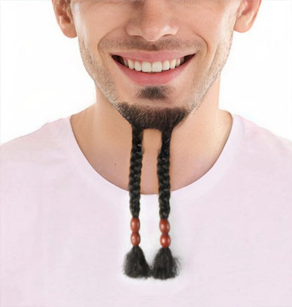 HPO Men's Long Facial Hair Beaded Goatee Fancy Facial Hair