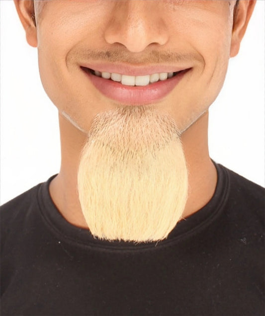 Man Goatee Human Hair Beard |  Facial Hair Multiple Color Options | HPO
