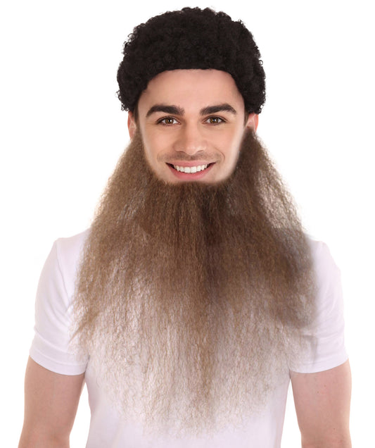 Men's Southern Long Beard Set  | Brown Facial Human Hair