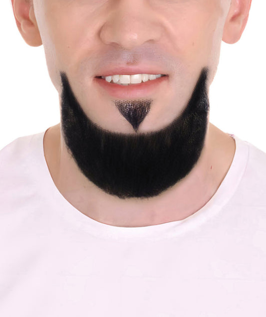 Men's Balbo Goatee Beard Style | Black Facial Hair | Human Hair | HPO