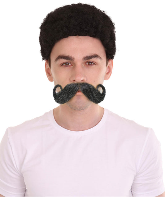 HPO Men's Imperial Mustache | Human Facial Hair | Multiple Color Options