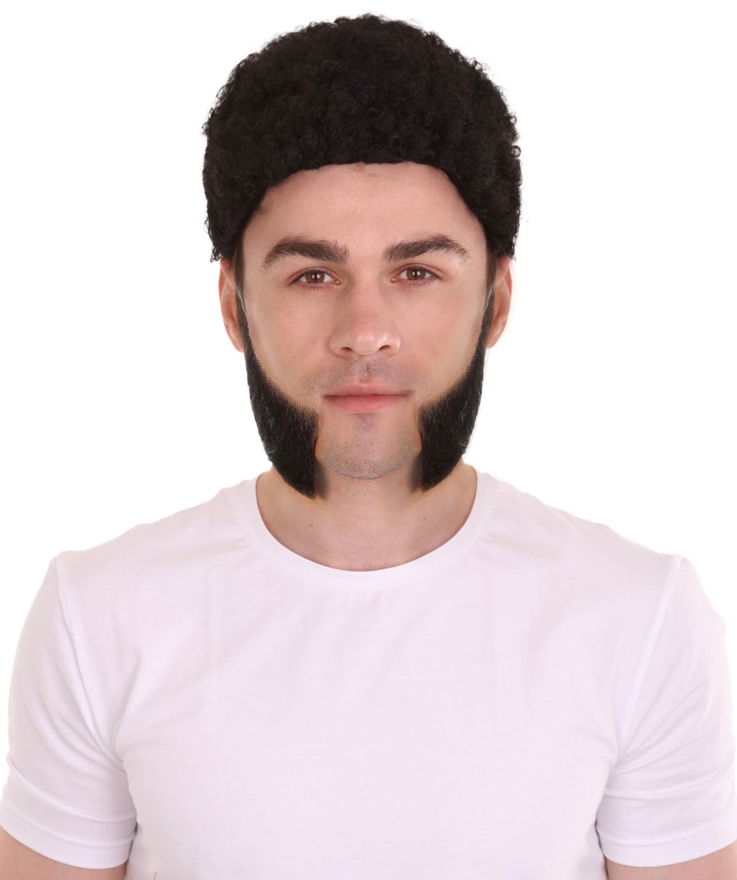 HPO Men's Mutton Chops Side Burns | Human Facial Hair | Black Color