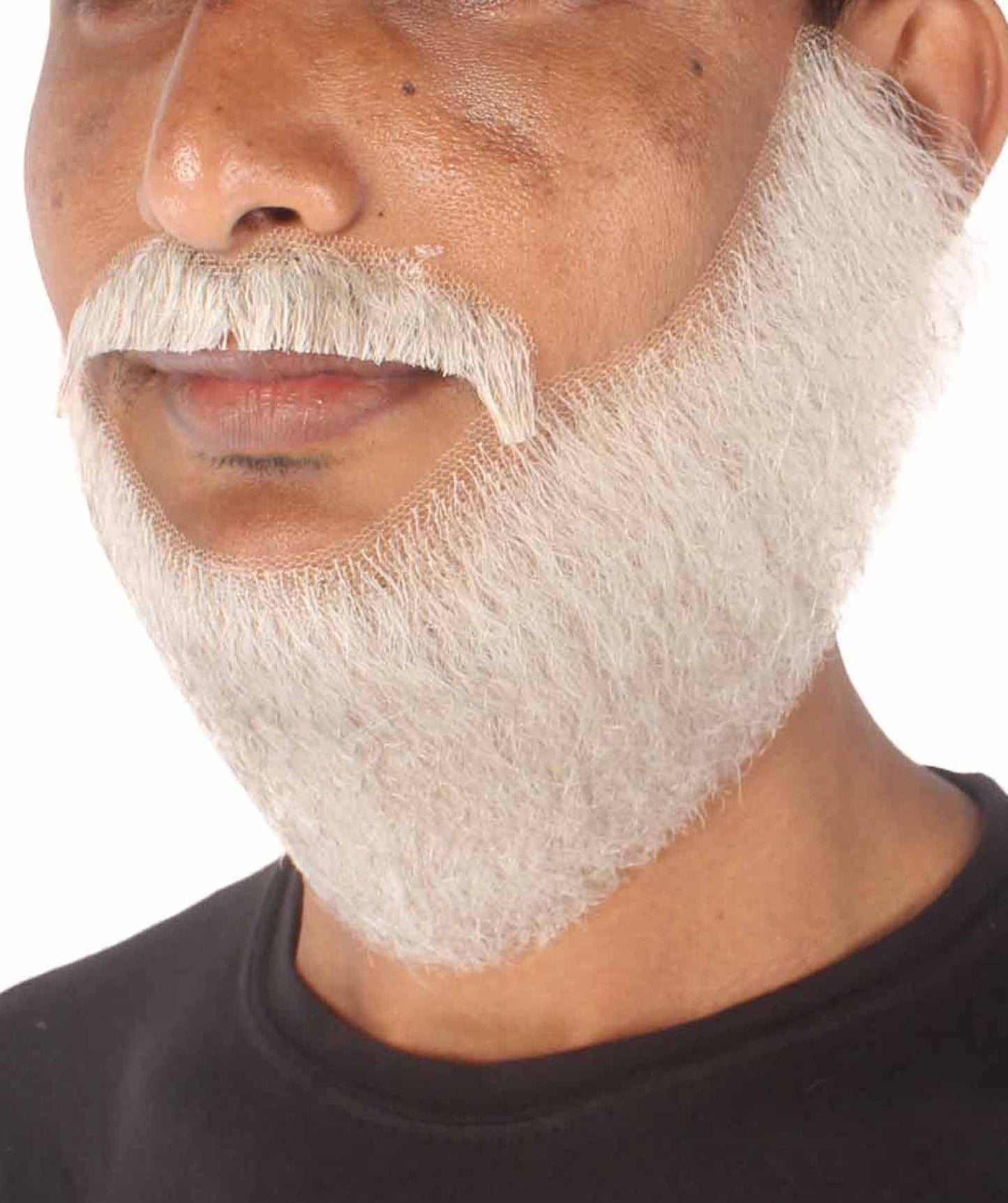 HPO Men's Synthetic Hair Long Beard Fancy Facial Hair Multiple Color Options