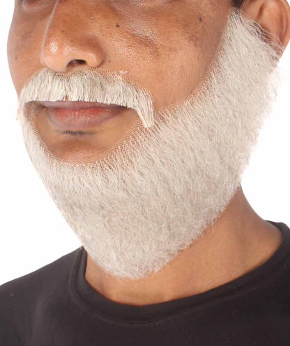 HPO Men's Synthetic Hair Long Beard Fancy Facial Hair Multiple Color Options