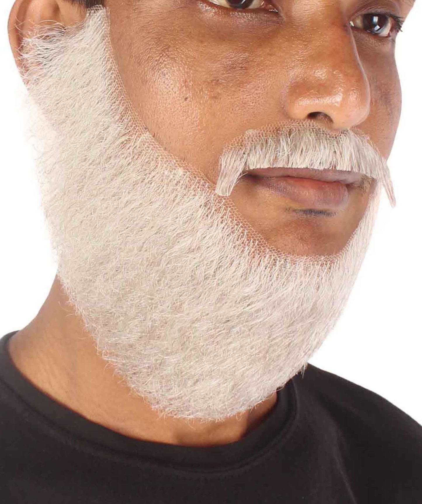 HPO Men's Synthetic Hair Long Beard Fancy Facial Hair Multiple Color Options