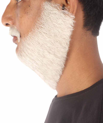 HPO Men's Synthetic Hair Long Beard Fancy Facial Hair Multiple Color Options