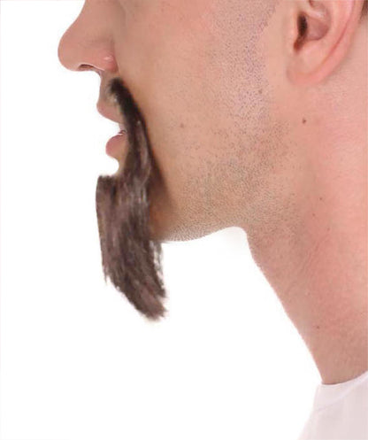 Men's Short Dark Brown Circle Goatee False Beard, High Quality Synthetic Fiber