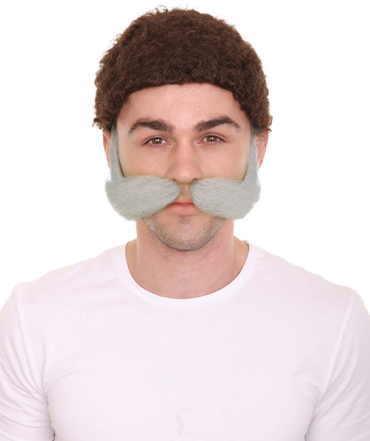 Men's Animated Movie Character Mustache & Beard Set | Perfect for Halloween | Flame-retardant Synthetic Fiber