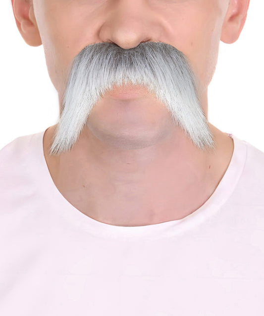 HPO Adult Men’s Walrus Style Self-Adhesive Fake Mustache | Available in Multiple Natural Colors | Realistic Costume Facial Hair