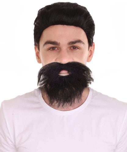 Men’s Black Mustache and Beard