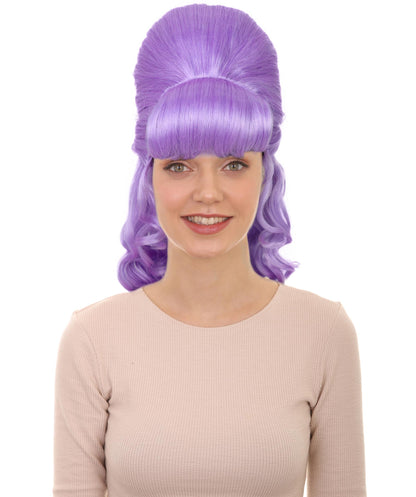 HPO Women's Class 60's Brown Half Updo Wig with Ponytail | Halloween  Wig | Flame-retardant Synthetic Fiber