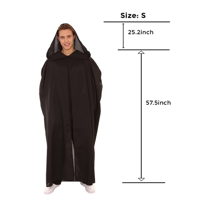 Men's Hooded Robe Costume | Black Halloween Costume