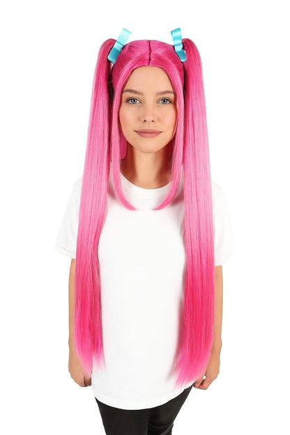 HPO Adult/Teen Women's K-pop Demon Hunters Wig Long Straight Multiple color Wig | Halloween Wig | Futuristic Pop Star Warrior Look