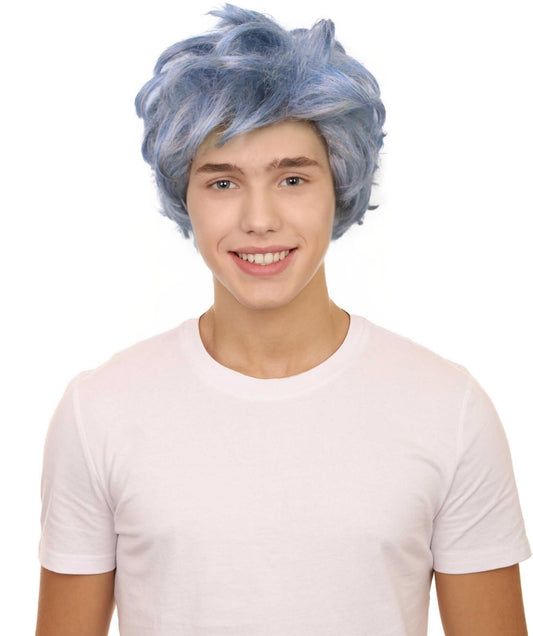 Men's 11" Inch Medium Length Straight Halloween Hero Villain Wig, Synthetic Soft Fiber Hair, Perfect for your next Conventiton and Group Anime Party! | HPO
