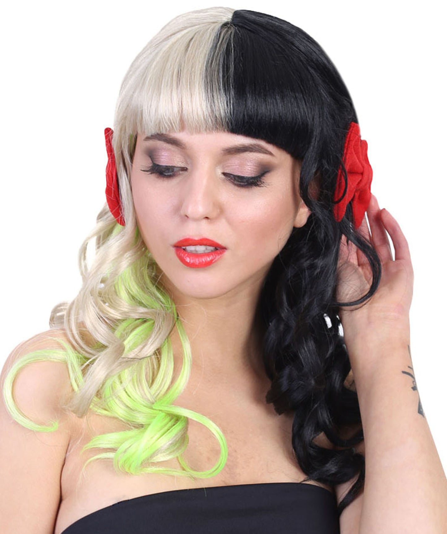 Long Wavy Multicolor Singer Wig