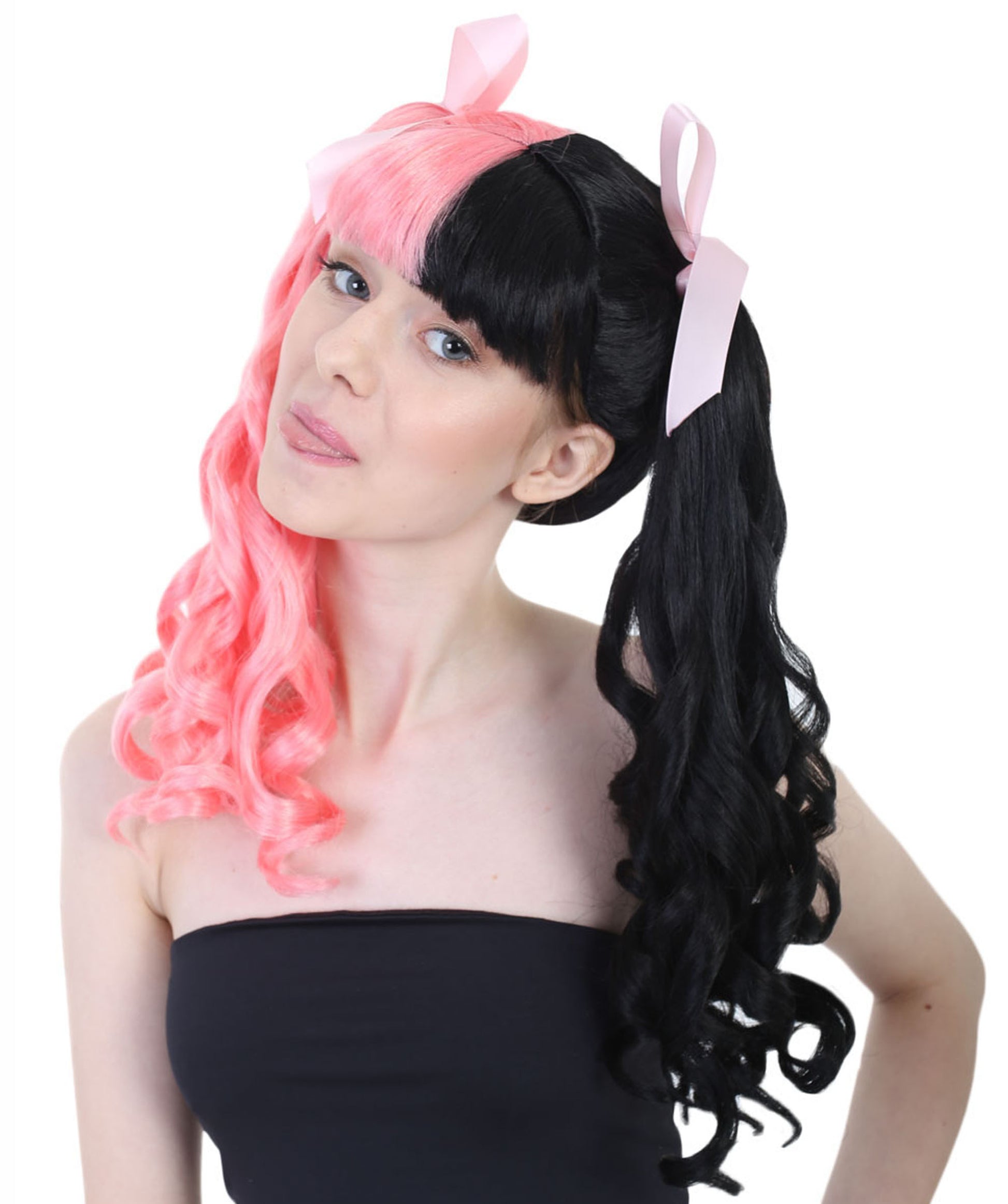 Pink & Black Celebrity Wig