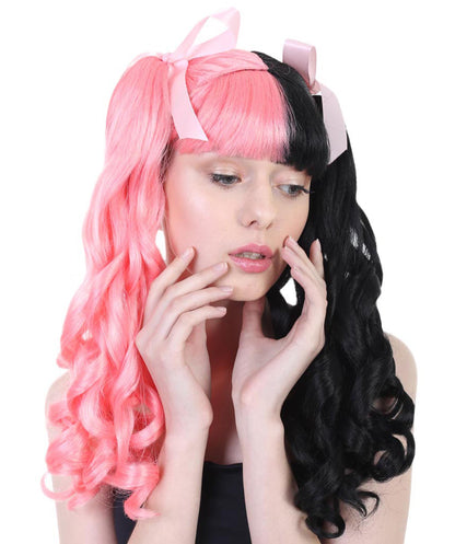 Pink & Black Celebrity Wig