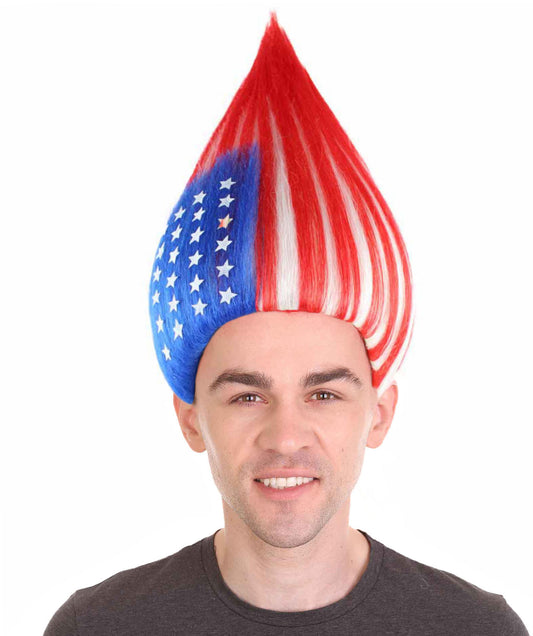 Unisex Flag Troll Wigs Collections | 16 Countries Wig | Sports Wigs | Premium Breathable Capless Cap