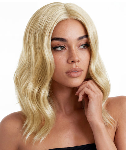 VIVA SIENNA Wig Ruby Multicolor – Wavy Synthetic Shoulder-Length Hairpiece with Wig Cap for Women