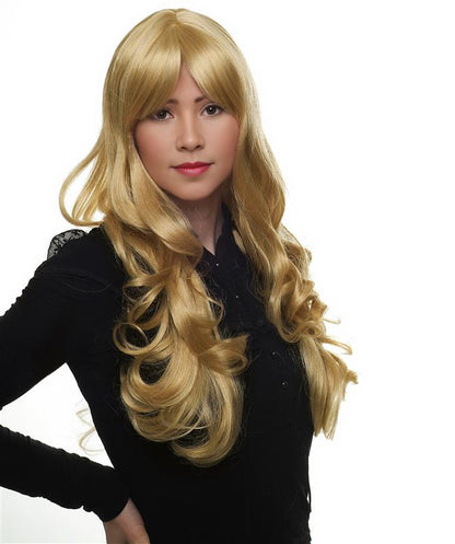 Women’s VIVA Ash Multiple Wig | Long Wavy Hairpiece | Flame-Retardant Synthetic Fiber with Adjustable Breathable Cap for Halloween & Theater