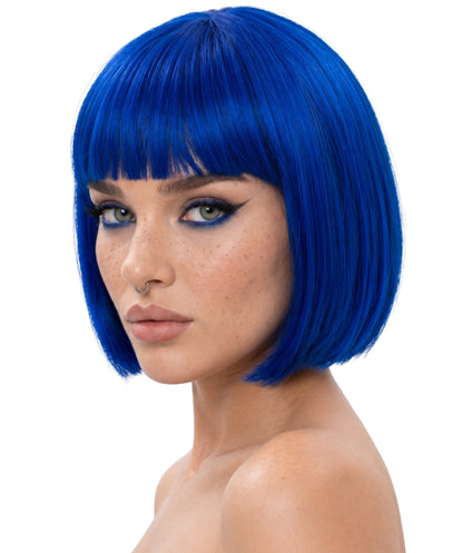 Women’s 10 Inch Margot Sleek Bob Multicolor Wig | Capless Wig with High Heat Resistance fiber| Ideal for Halloween, Cosplay, Themed Parties, and Fashion Statements